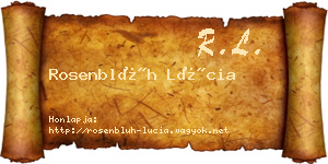 Rosenblüh Lúcia névjegykártya